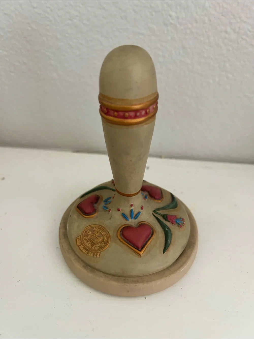 Vintage Brown Bag Cookie Art Stamp, No. 7 Tulip Heart